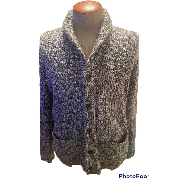 Men’s Abercrombie & Fitch Shawl Collar Cardigan Sz XL Wool Blend Chunky Grandpa. - Picture 1 of 6